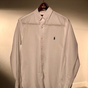 Solid Stretch Poplin Long-Sleeve Woven Shirt